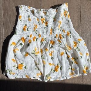 Abercrombie & Fitch White Floral Mini Skirt